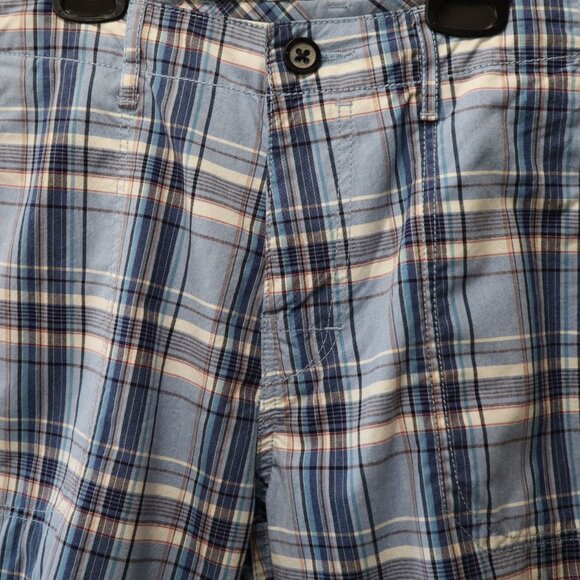 NWT Hugo Boss Orange Blue Plaids Men's Sweat Shorts Beach Athletic Size US 34R - Picture 2 of 13